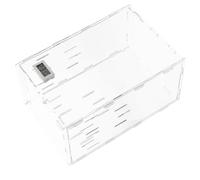 FRCOLOR Reptile Breeding Box and Feeding Container Acrylic Vertical Small Size with Thermometer for Pet Reptiles Livestock and Habitat