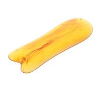FRCOLOR Resin Gua Sha Massage Scraper Tool Facial and Neck Acupressure Board Amber Fish Shape Deep Tissue Scraping Massager for Muscle Relief and Skin Sculpting Full Body