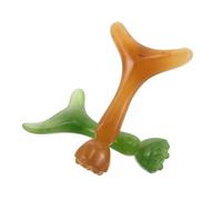 FRCOLOR Resin Lotus Seed Facial and Eye Massage Stick 2pcs Set Gua Sha Scraper for Eye Balm Application Portable Self-massage Tool in Beauty Routine