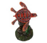 FRCOLOR Resin Small Turtle Ornament for Aquarium Décor, Animal Statue Figurine, Turtle Shape Resin Sculpture for Fish Tank Landscape and Desk Decoration