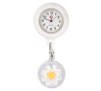 FRCOLOR Retractable Nurse Pocket Watch Clip Fob Watch Durable Nursing Accessory for Women Doctors with Easy to Read Dial and Secure Work Clip