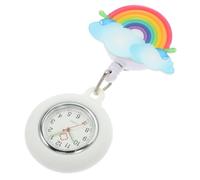 FRCOLOR Retractable Nurse Watch with Silicone Cover Clip Fob Watch for Women Medical Use Face