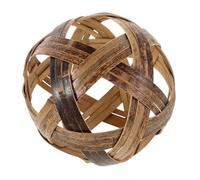 FRCOLOR Retro Bamboo Soccer Ball Large Safe Natural Material Vintage Cuju Design for Indoor Outdoor Play Enhances Coordination and Athletic Skills