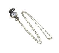 FRCOLOR Retro Classic Hollowed Pocket Watch Quartz Movement Zinc Alloy Case Delicate Flip-Open Design for Vintage Lovers and Occasions Like Themed Parties