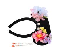 FRCOLOR Retro Floral Hairband Chinese Qing Dynasty Princess Headband Comfortable Traditional Hanfu Hair Accessories for Women Cosplay Photography and Festival Use