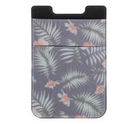 FRCOLOR Retro Magnetic Phone Back Wallet Sticker, Adhesive Leaf Pattern Card Holder Sleeve for Cell Phones, Self-Stick Pocket Compatible with Business and Id Cards