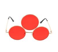 FRCOLOR Retro Three Circle Sunglasses Cool Novelty Funky Glasses for Festivals Events Cosplay Stage Performances Lightweight Comfortable Photo Props