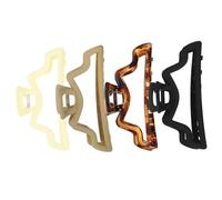 FRCOLOR Retro Wave Hair Clip Large Jaw Clip for Thick Hair for Women Styling Tools