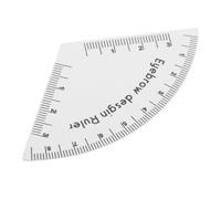 FRCOLOR Reusable Eyebrow Shaping Tool with Plastic Guide Ruler - Eyebrow Drawing Stencil for Precise Mapping and Makeup, Quick One-Piece Template for Home and Professional Use