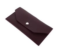 FRCOLOR Reusable Leather Cash Envelope Wallet for Women Money Organizer with Snap Closure Card Holder Pouch for Bills Receipts and Coins Portable Budget Planner for Travel and Daily Use