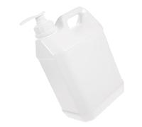 FRCOLOR Reusable Pump Bottle for Liquids Stylish White Container for Water Sauces Soaps and Detergents User-friendly Design for Home Hotel and Travel