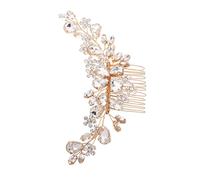FRCOLOR Rhinestone Bridal Hair Comb Glittery Wedding Hair Accessories for Women Brides Elegant Side Hairpiece for Party and Special Occasions