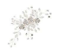 FRCOLOR Rhinestone Bridal Hairpin Crystal Barrette Wedding Headpiece for Women Floral Charm Secure and Easy to Use Hair Accessories for Bride