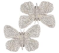 FRCOLOR Rhinestone Butterfly Shoe Clips for Bridal Wedding Reusable Decorative Charms for Heels Lightweight Elegant Shoe Accessories for Party Prom Engagement and Graduation