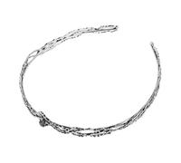 FRCOLOR Rhinestone Crown Headband for Women Elegant Silver Large Tiara with Dazzling Finish Glamorous Goddess Cosplay Accessory for Weddings Parties and Stage Performances