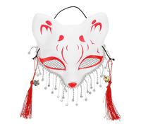 FRCOLOR Rhinestone Fox Half Face Mask for Masquerade Party, Portable Plastic Suitable for Both Men and Women, for Dancing Party and Elegant Costume Events