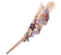 FRCOLOR Rhinestone Hair Clip Vintage Large Barrette Women Hairpin for Festival