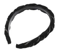 FRCOLOR Rhinestone Hairband Thin Braid Headband for Women Teens Decorative Jewelry Headpiece Wrap Face Accessory Fashion Bling Wedding Guest Hairbands Women