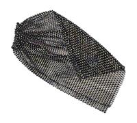 FRCOLOR Rhinestone Mesh Headbands for Women Sparkly Crystal Hair Accessories with Elastic Design Lightweight and Breathable for Parties Nightclubs and Festivals