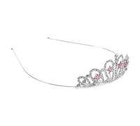 FRCOLOR Rhinestone Princess Crown Headband for Comfortable Lightweight Tiara Hair Accessory Fairy Tale Inspired Birthday Party and Dress Up Soft Material Bridal Shower Gift