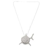 FRCOLOR Rhinestone Shark Pendant Necklace for Women Cool Decorative Jewelry for Parties Beach Events Cosplay Eye Catching Design Fashionable Accessory Unique Idea