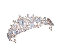FRCOLOR Rhinestone Wedding Tiara Crown Headband for Bride Elegant Bridal Headdress Accessory Lightweight Design for Weddings Parties and Special Occasions