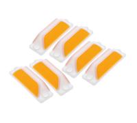 FRCOLOR Road Reflectors 6 Pack Rectangular Reflective Markers for Driveway Entrance Suitable for Asphalt Speed Bumps and Road Safety Barriers