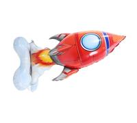 FRCOLOR Rocket Balloon Birthday Party Decoration Space Theme Lightweight Rocket Shaped Balloon for Boys Anniversary Engagement Celebrations
