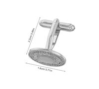 FRCOLOR Round Copper Crystal Cufflinks for Men Ergonomic Design Protecting Shirt Rhinestone Embellished Accessories for Wedding and Formal Business Events