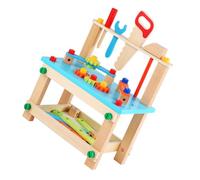 FRCOLOR S Disassemble Assemble Tool Chair Montessori Early Education Plaything with Bright Colors Wood Smooth Surface and Abundant Accessories for Imaginative Building