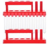 FRCOLOR ’S Science Test Tube Kit with 2 Racks, 12 Reusable 15X100Mm Test Tubes and 12 Random Color Stoppers, Educational Chemistry Sample Containers for ’ Experiments and Random Color