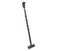 FRCOLOR Sandalwood Handheld Massage Hammer Dual-use Manual Back Scratcher with Bamboo Knot Handle for Meridian Stimulation and Itching Relief, Portable Massage Tool for Neck and Back