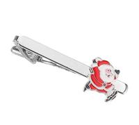 FRCOLOR Santa Claus Metal Tie Clip for Men Christmas Neckwear Accessories Decorative Necktie Clip Suitable for Business and Party Banquet Clip-On Design