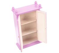 FRCOLOR Scale Mini Wooden Wardrobe Dollhouse Decoration Purple Wooden Furniture for Doll House Lightweight Home Decor Accessory for Photography and Miniature Display