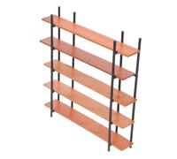 FRCOLOR Scale Miniature Dollhouse Bookshelf Five Mini Furniture Display Rack for Dollhouse Versatile Storage Stand for Collectibles DIY Model Accessory for Home Decor and Dioramas