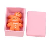 FRCOLOR Scale Miniature Gingerbread Man Biscuit Cookies Fade Resistant Mini Kitchen Decor for Dollhouse Holiday Display Collectible Food Props Interactive Micro Decoration