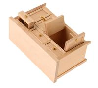 FRCOLOR Scale Miniature Wooden Dollhouse Cabinet for Compact Space Saving Playhouse Wood Furniture Natural Wood Build for Creative Role Playing