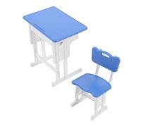 FRCOLOR Scale Plastic Study Desk and Chair for Classroom Decor Educational for Creative Play and Imaginative Learning