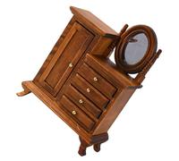 FRCOLOR Scale Wooden Dollhouse Dresser for Boys Authentic Bedroom Furniture for Creative Play and Home Decoration
