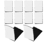 FRCOLOR Self-Adhesive Hook and Loop Tape for Carpet and Sofa, Black Nylon Rug Pads Non-Slip Grippers, 20mm X 30mm, 100 Pairs for Wire, Tool, and Garden Storage Use