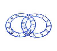 FRCOLOR Self-Adhesive Mirror Wall Clock Stickers Easy to Clean Acrylic Material 2pcs with Roman Numeral Design Round Clock Face for and Diverse Decor Themes