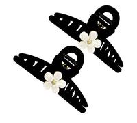 FRCOLOR Set of 2 Acrylic Flower Hair Claw Clips Strong Flexibility Hard to Break Hair Clips for Women Floral Design