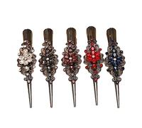 FRCOLOR Set of 5 Large Hair Clips Rhinestone Metal Hairpins Alligator Clip for Women Girls Fashionable Hair Accessories