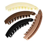 FRCOLOR Shark Clip 4 Pcs Banana Hair Clips Ponytail Holders Comfortable for Women Suitable for All Hair Types