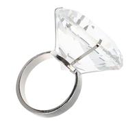 FRCOLOR Shimmering Glass Ring Prop Transparent Crystal Diamond Decor for Weddings Engagements Parties Distinctive Wedding Supply with Dazzling Sparkle Easy to Clean Versatile Elegance and