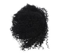 FRCOLOR Short Curly Afro Wig for Women Lightweight Synthetic Heat Resistant Fiber Cosplay Party Hair Replacement Black Stylish Breathable Comfortable Fit