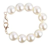 FRCOLOR Short Imitation Pearl Bag Chain Classic Metal DIY Handle Chain Replacement Strap for Handbag and Clutch for Accessories