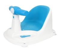 FRCOLOR Shower Chair with Suction Cups Sit-up Bath Seat for Boy Girl Non-Slip Bathtub Support Stool in Blue Comfortable Bathing Aid for Feeding Shampoo Haircut and Relaxing Bath