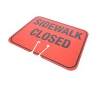 FRCOLOR Sidewalk Closed Cone Top Warning Sign, Orange ABS Traffic Cone Sign for Outdoor Construction Areas and Business Sites, High Visibility Pedestrian Safety