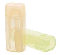 FRCOLOR Silicone Contact Lens Remover and Insertion Tweezers Set with Soft Tip, Portable Suction Cup Applicator for Soft Lens Care, 2 Sets Yellow and Green for Travel and Daily Use